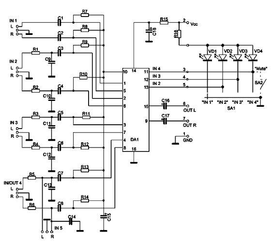 схема включения tda1029